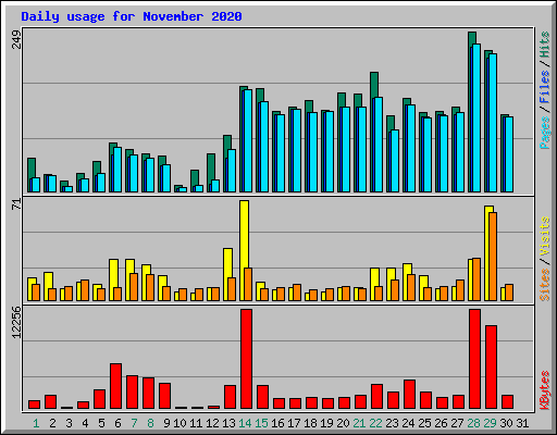 Daily usage for November 2020