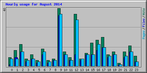Hourly usage for August 2014