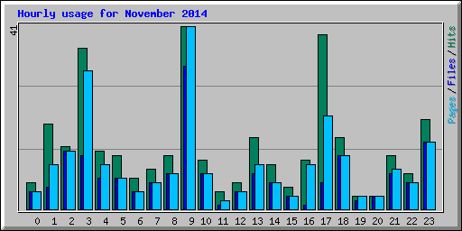 Hourly usage for November 2014