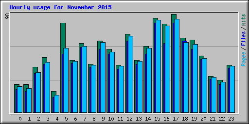 Hourly usage for November 2015