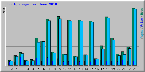 Hourly usage for June 2018