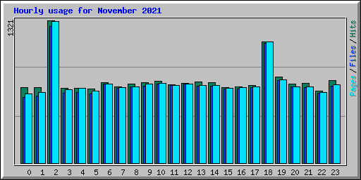 Hourly usage for November 2021