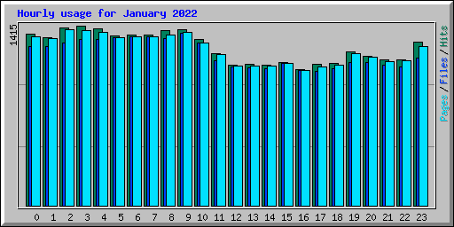 Hourly usage for January 2022