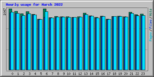 Hourly usage for March 2022