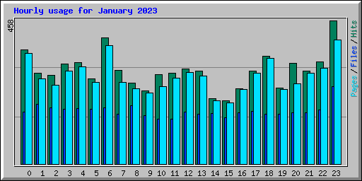 Hourly usage for January 2023