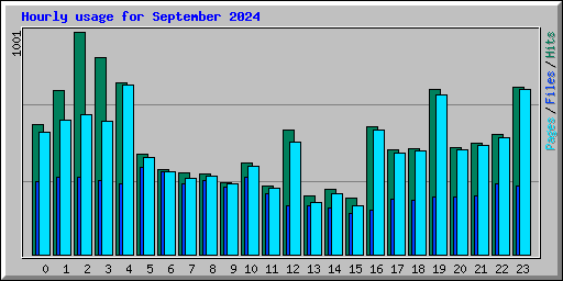 Hourly usage for September 2024