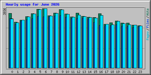 Hourly usage for June 2026